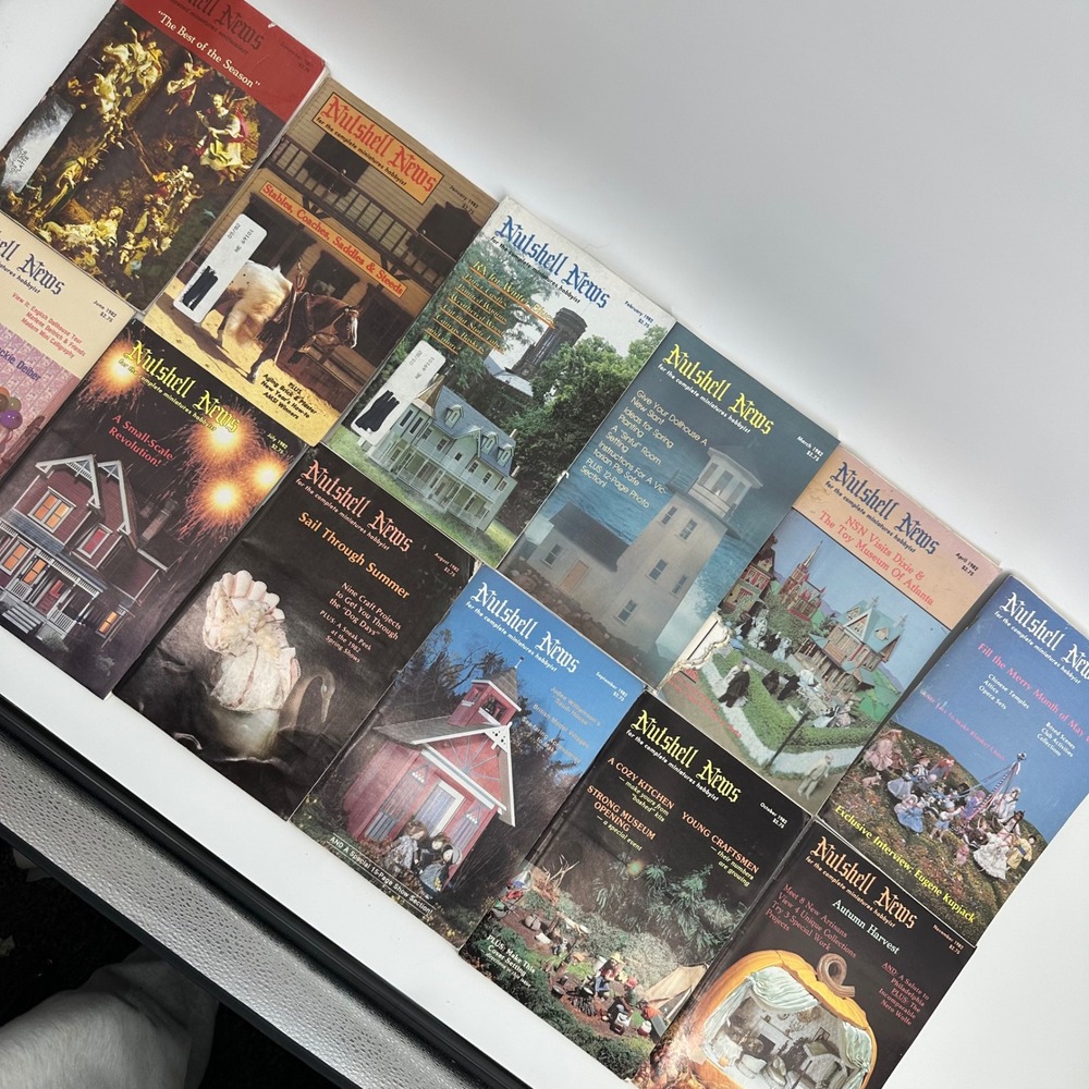 Nutshell News Magazine Vintage Lot of 12 1981-1982 Dollhouse Miniatures Craft MC